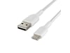 Belkin USB-A til USB-C kabel 1m (hvit) Kabel/adapter/diverse