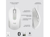 Logitech Signature M650 Large trådløs mus Offwhite Mus