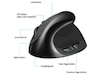 KENSON Vertical Mouse Comfi 2 kablet mus (sort) Ergonomi