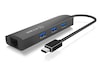 ICY BOX 3 Port USB 3.0 Hub & Gigabit-LAN USB-hub