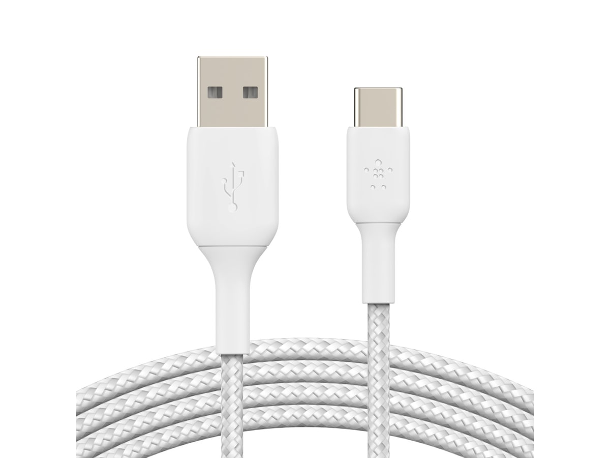 Belkin USB-A til USB-C kabel 1m (hvit) Kabel/adapter/diverse