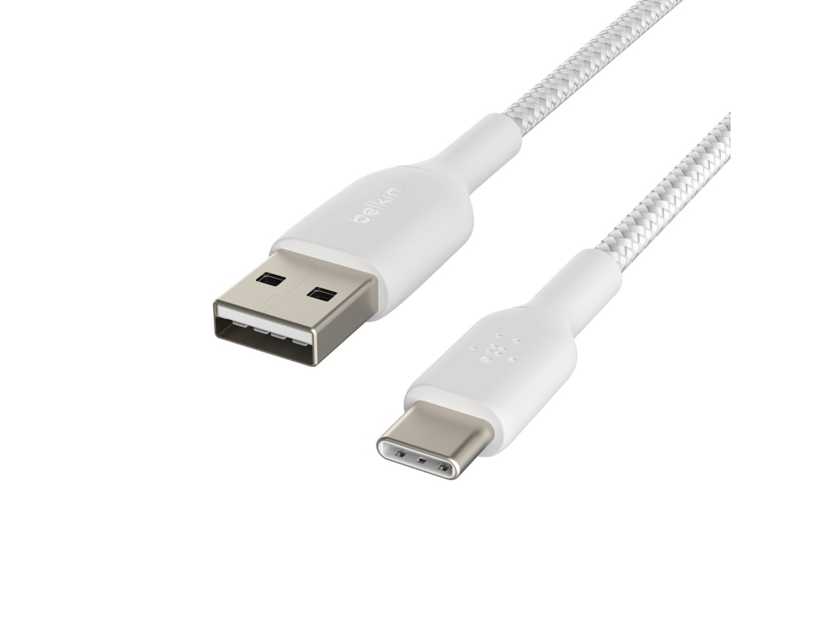 Belkin USB-A til USB-C kabel 1m (hvit) Kabel/adapter/diverse