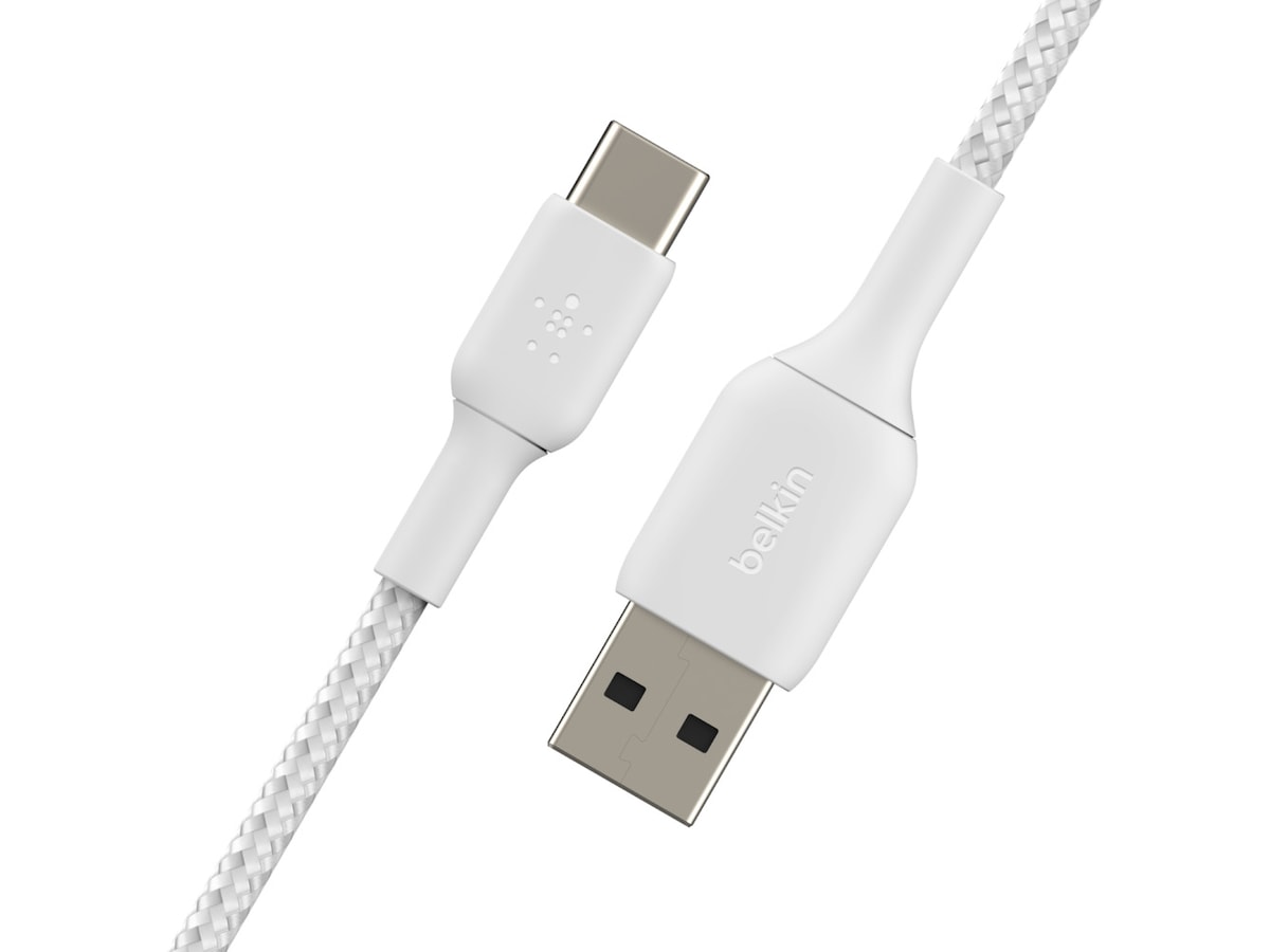 Belkin USB-A til USB-C kabel 1m (hvit) Kabel/adapter/diverse