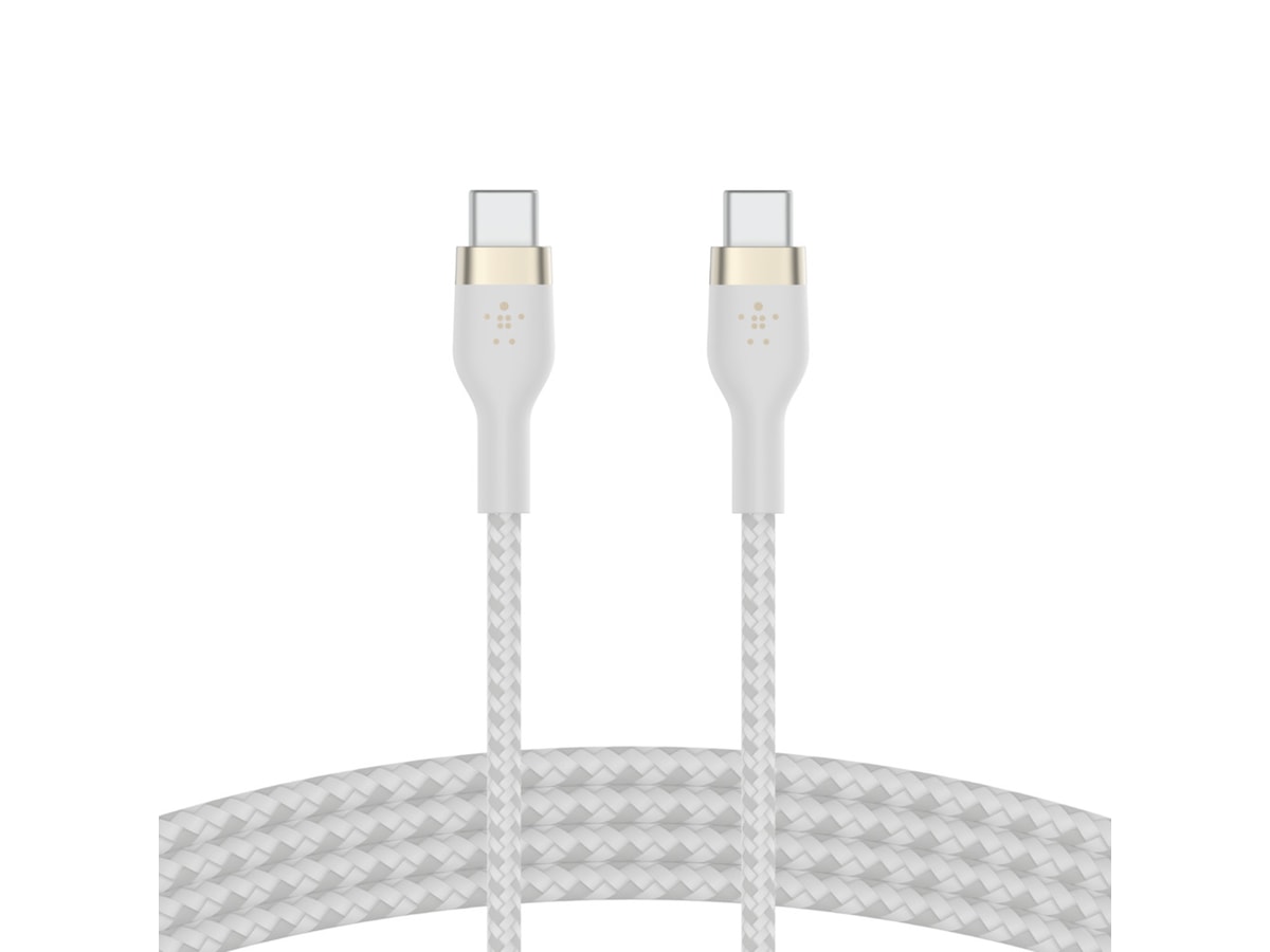 Belkin USB-C til USB-C kabel 3m (hvit) Kabel/adapter/diverse