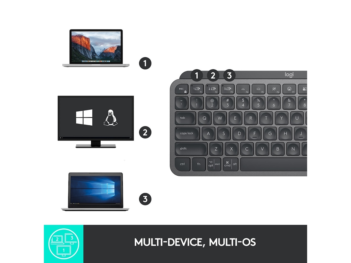 Logitech MX Keys Mini - GRAPHITE Tastatur