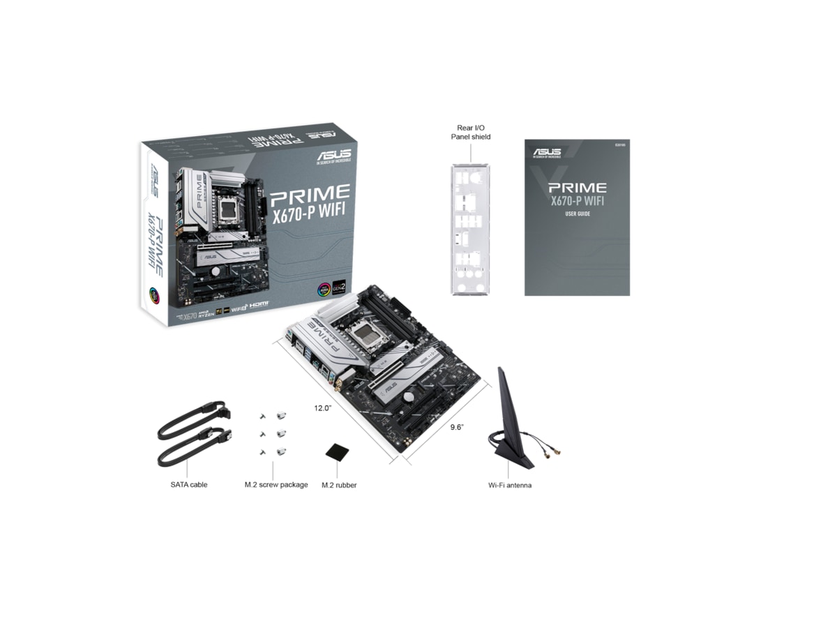 ASUS PRIME X670-P WIFI Hovedkort - AMD Socket - KomplettBedrift.no