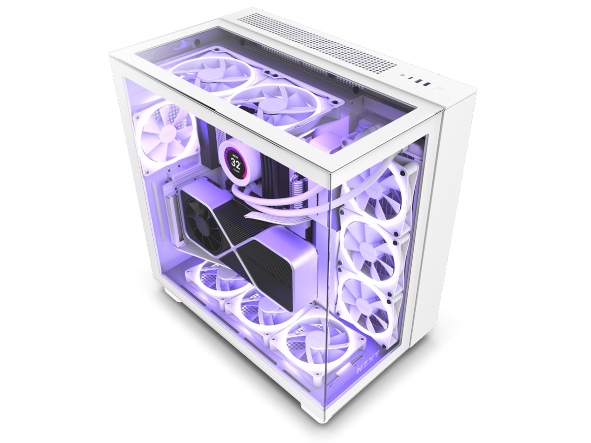 NZXT H9 Elite Dual Chamber Mid Tower (hvit) Midi tower