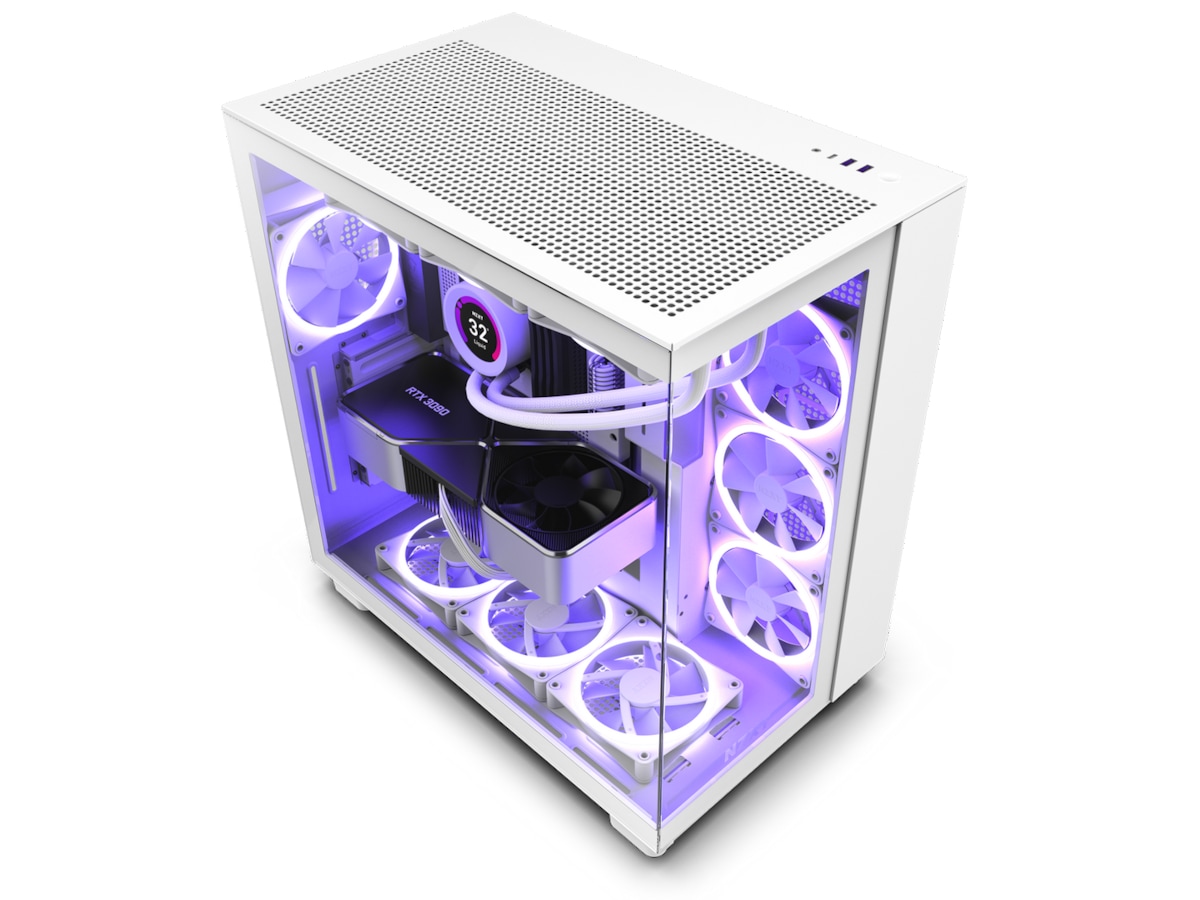 NZXT H9 Flow Dual Chamber Mid Tower (hvit) Midi tower