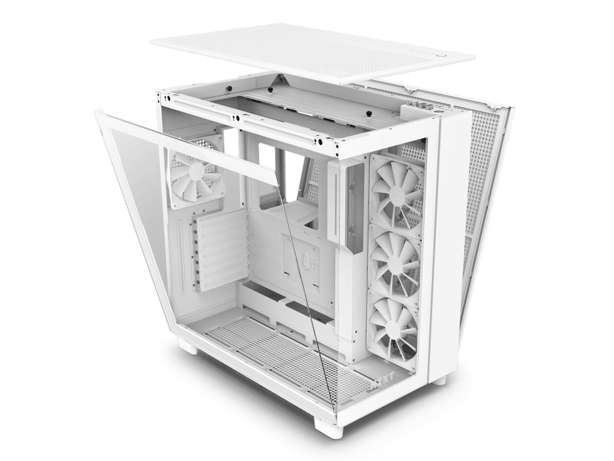 NZXT H9 Flow Dual Chamber Mid Tower (hvit) Midi tower