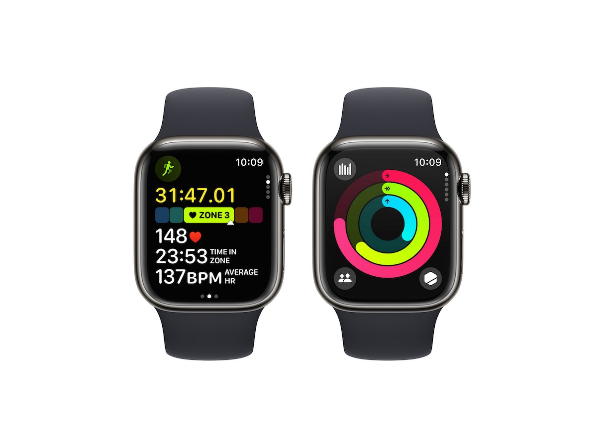 Apple Watch Series 9 GPS + LTE 41mm Rustfritt stål (grafitt) Watch