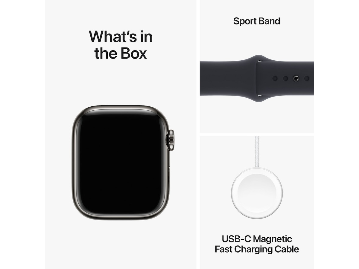 Apple Watch Series 9 GPS + LTE 41mm Rustfritt stål (grafitt) Watch