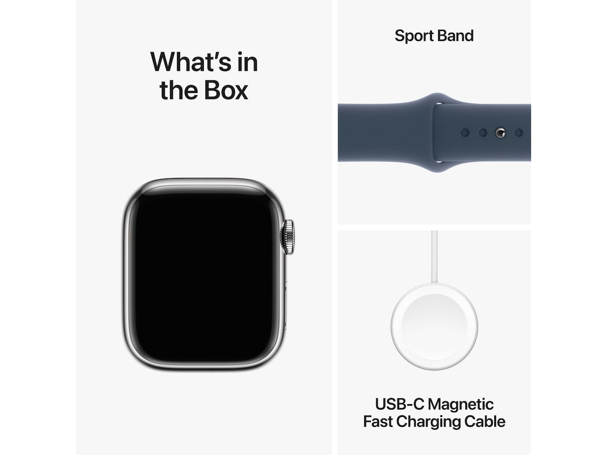 Apple Watch Series 9 GPS + LTE 41mm Rustfritt stål (sølv) Watch