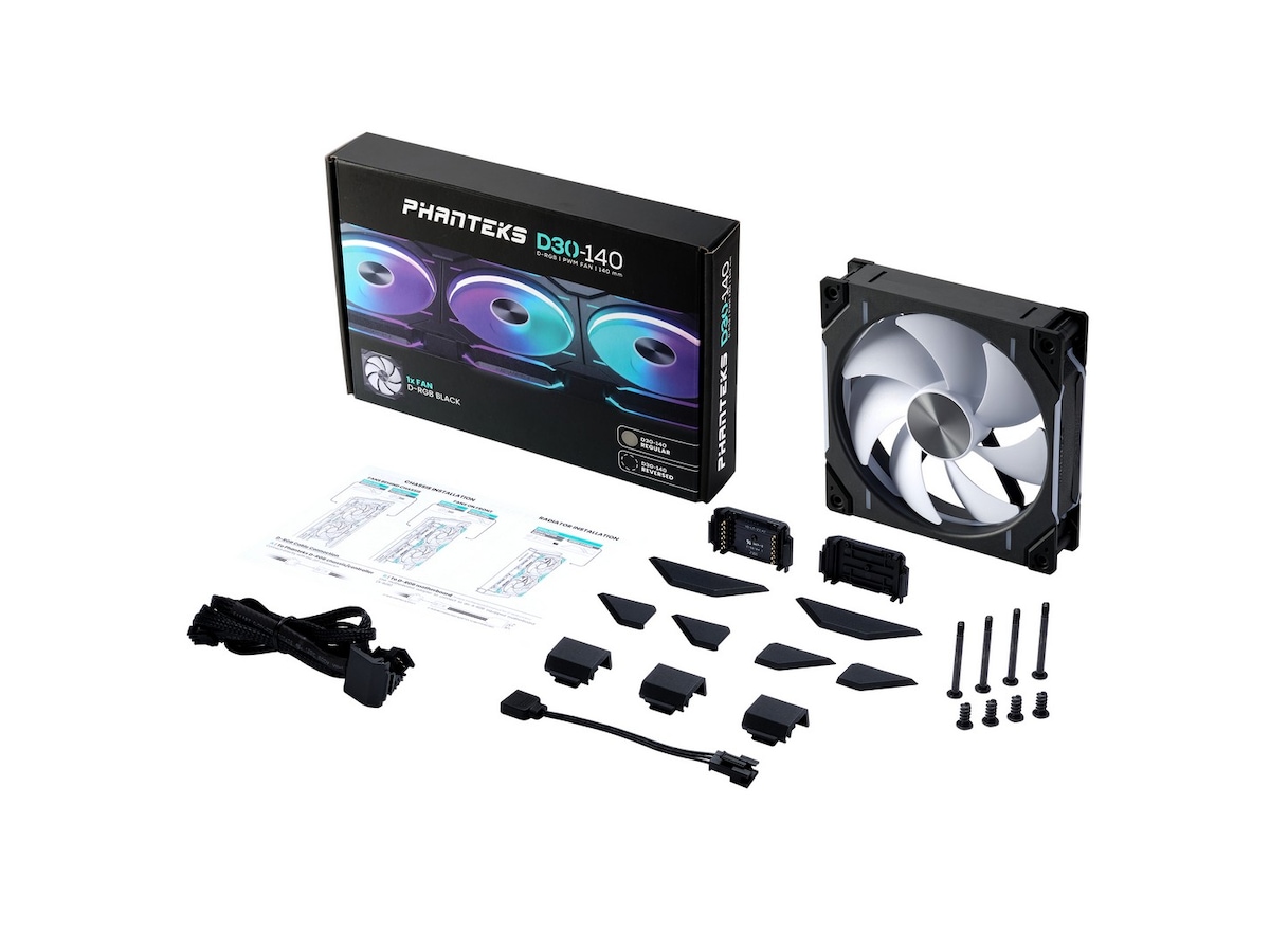 Phanteks D30 140mm PWM DRGB Regular Vifte (sort) Vifter