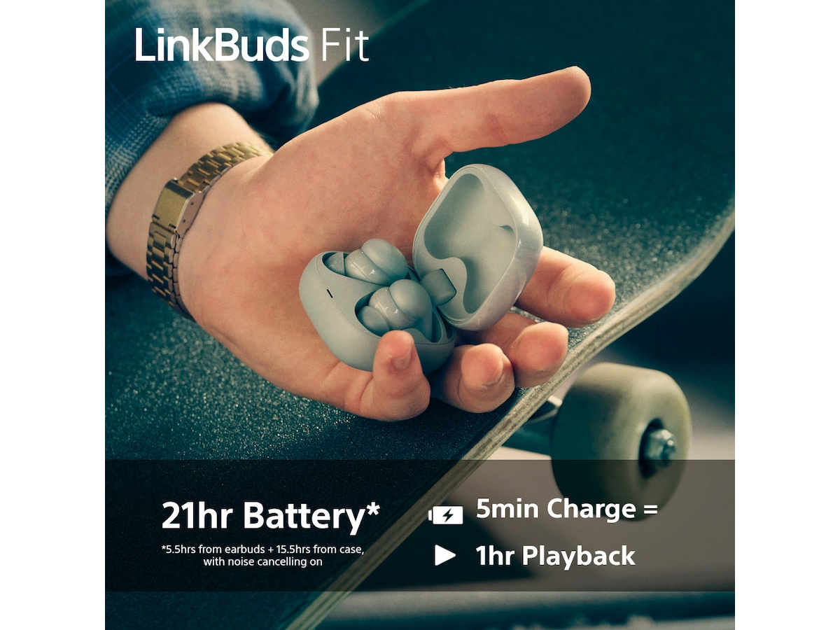 Sony Linkbuds Fit trådløse ørepropper, In-Ear (hvit) Øreplugger