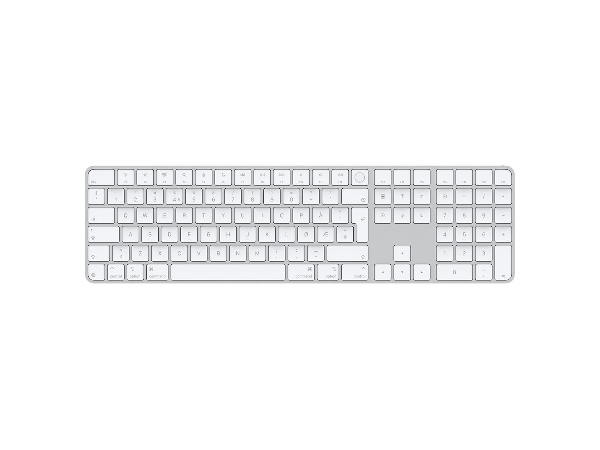 Apple Magic Keyboard Touch ID og talltastatur (hvit) Tastatur