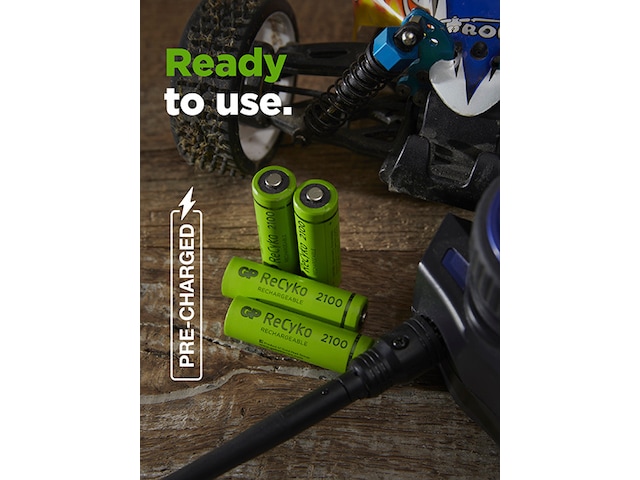 GP ReCyko oppladbar AA batteri 2100mAh, 4-pk Batterier til generell bruk