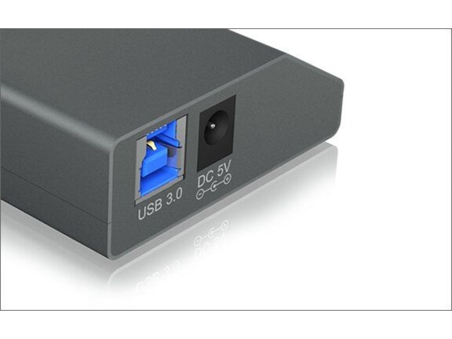 ICY BOX 4-porter USB 3.0-hub, aluminiumskabinett USB-hub