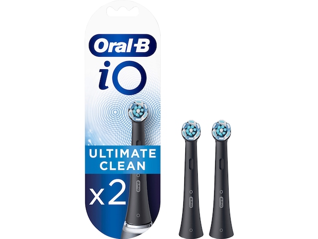 Oral-B iO Ultimate Clean Tannbørstehoder 2pk. (sort) Tannpleie