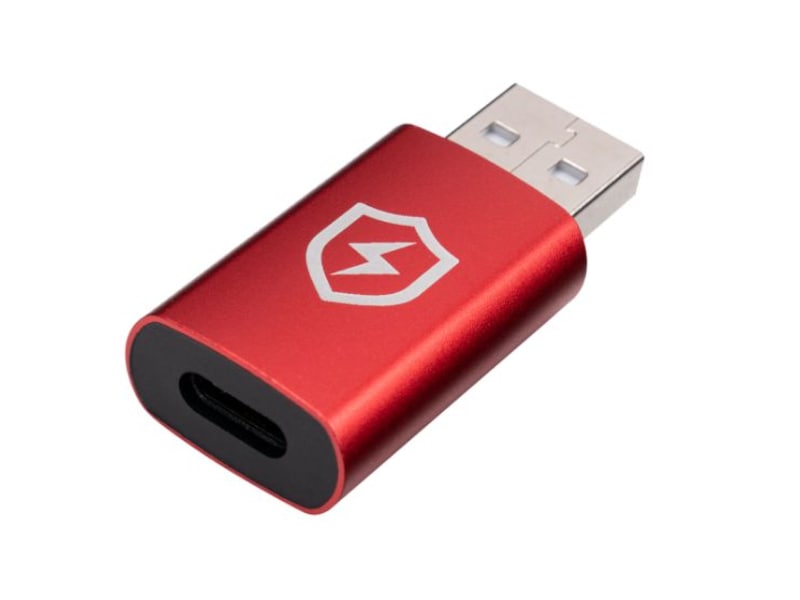 Safe Charge USB-A til USB-C USB Kondom (rød) Adapter