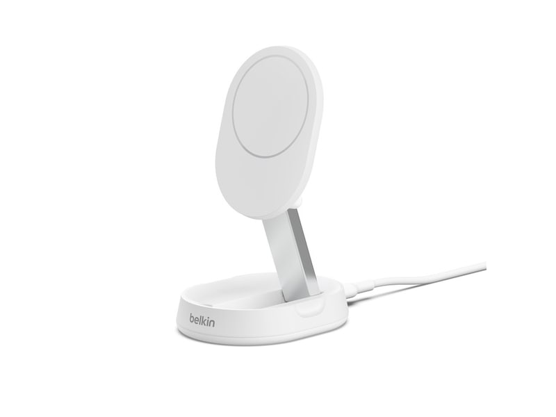 Belkin BoostCharge Pro sammenleggbart trådløs ladestativ (hvit) Ladere