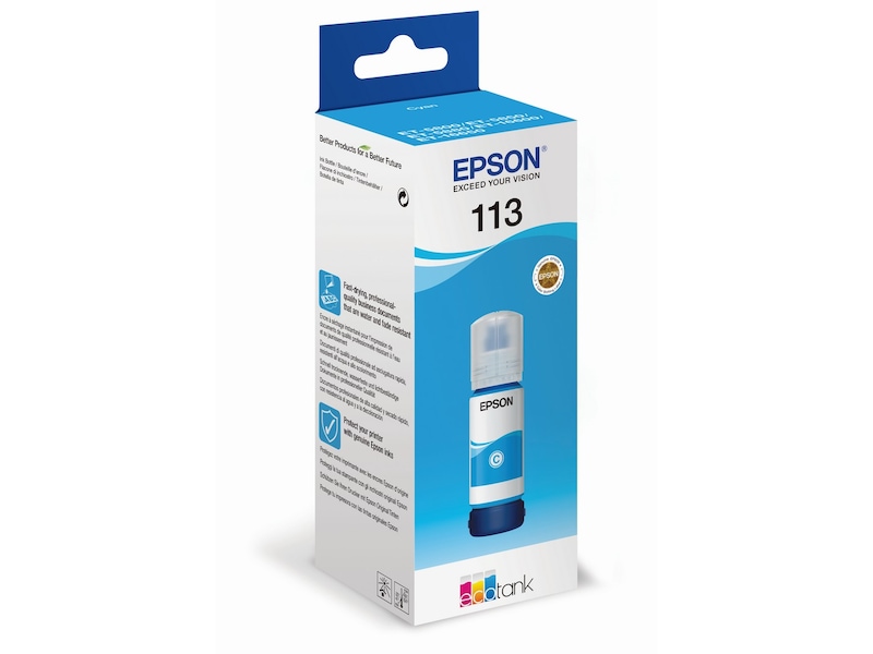 Epson Blekk 113 Ecotank Cyan Blekkpatroner