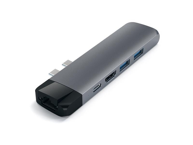 Satechi PRO Hub 4K Docking (stellargrå) USB-hub