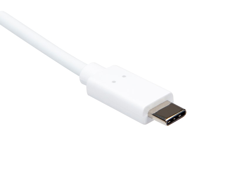 USB-A til USB-C kabel 3m (hvit) USBkabler