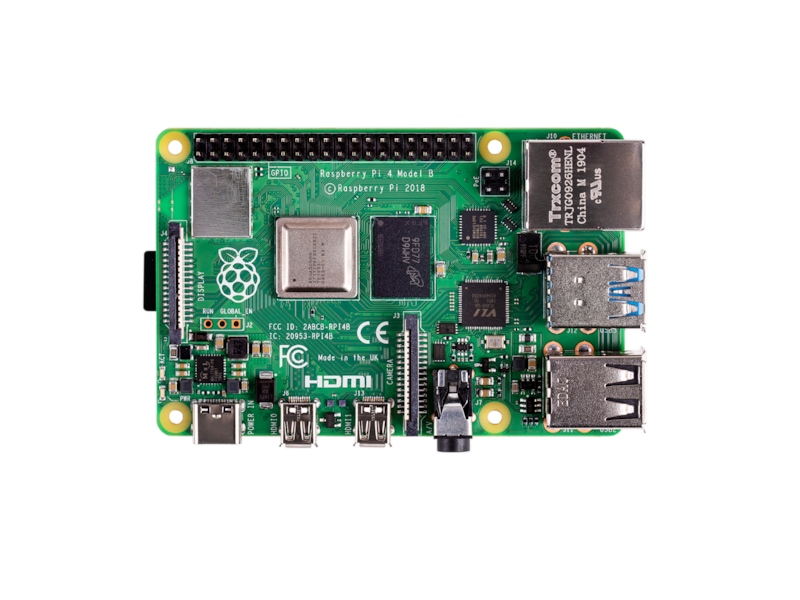 Raspberry Pi 4 Model B, 4GB RAM Integrert CPU