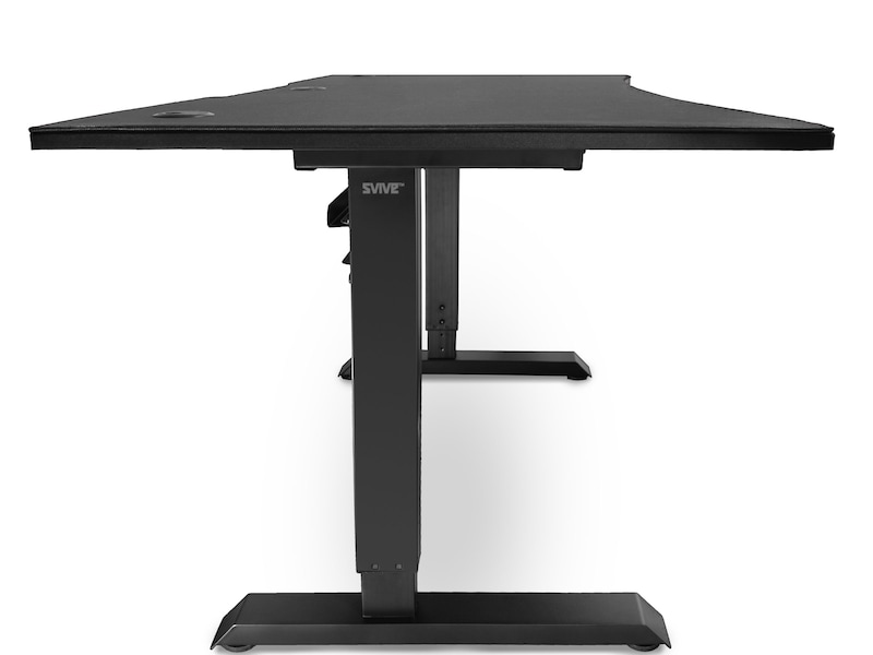 Svive Altair Gaming Desk matt sort med sorte sømmer Gaming desk