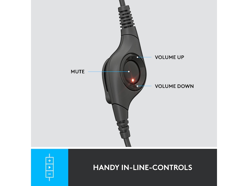 Logitech H390 USB PC Headset (sort) Hodesett, kablet