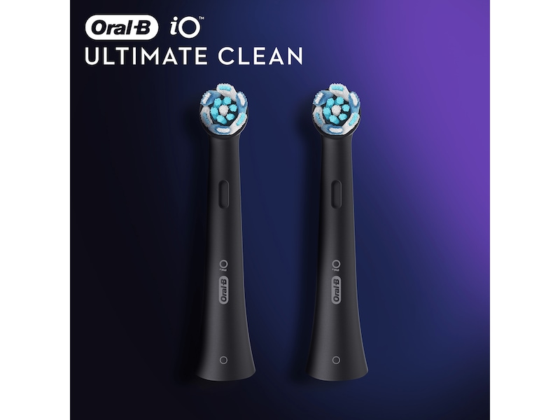 Oral-B iO Ultimate Clean Tannbørstehoder 2pk. (sort) Tannpleie