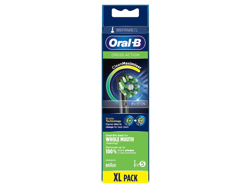 Oral-B CrossAction Børstehode Med CleanMaximiser, 5 Stk. Tannpleie