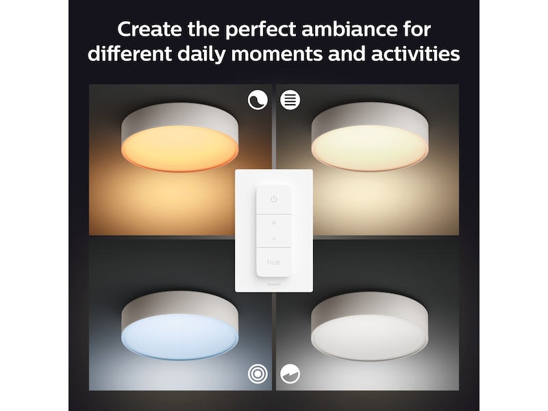 Philips Hue Enrave, medium taklampe (hvit) Lamper