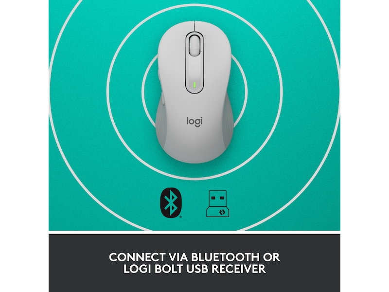 Logitech Signature M650 Large trådløs mus Offwhite Mus