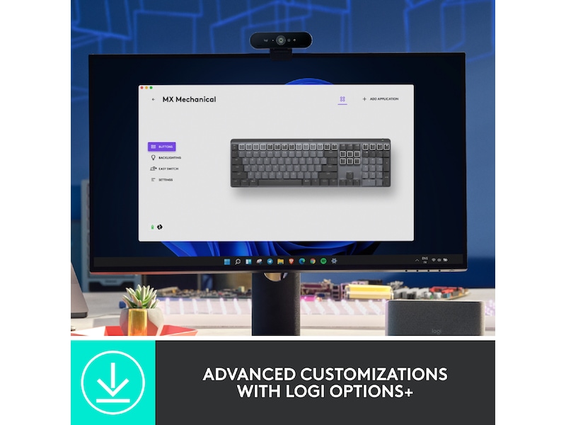 Logitech MX Mechanical Wireless Clicky (graphite) Tastatur