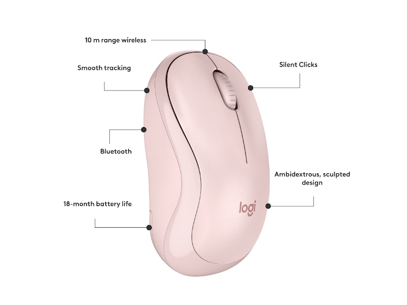 Logitech M240 Trådløs Mus (rosa) Mus