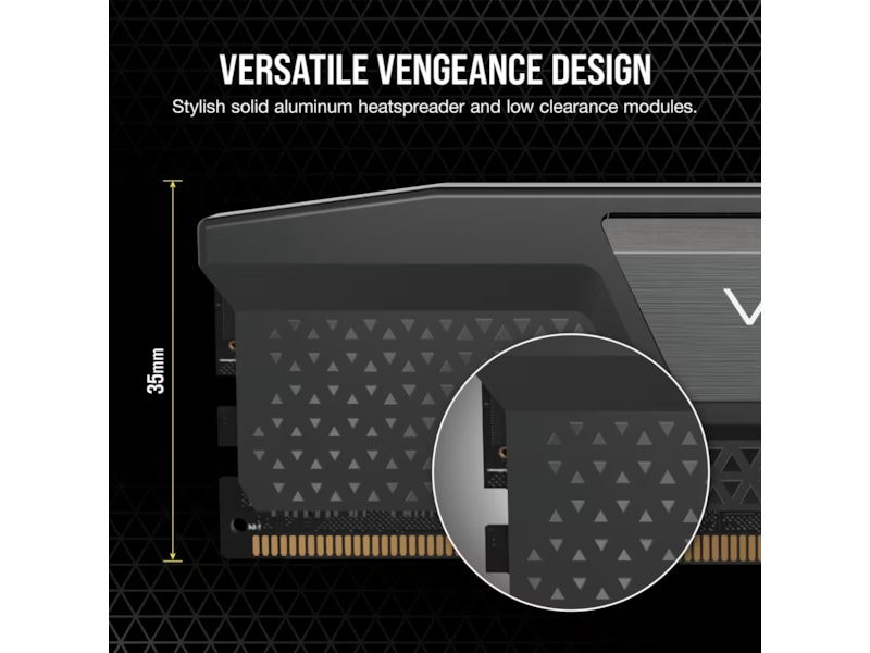 Corsair Vengeance DDR5 5200MHz 192GB (sort) Minnebrikker