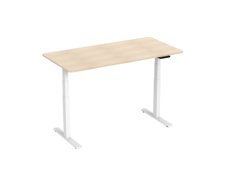 Ergonomisk Hev/Senk skrivebord 150cm (hvit/eik) Skrivebord