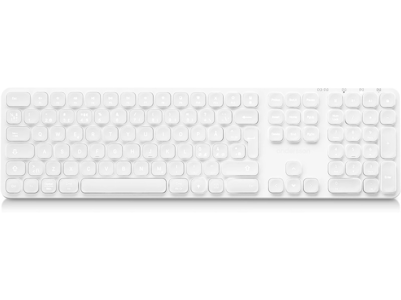 Andersson WSK-3000 trådløst tastatur (hvit) Tastatur