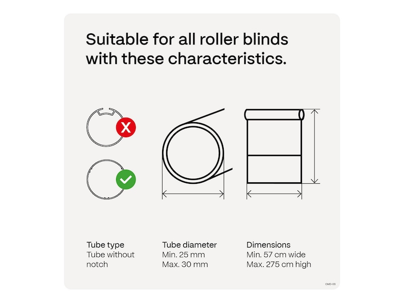 MotionBlinds Retrofit Motor for Rullegardiner m/ Bluetooth Dør- og vindusensorer