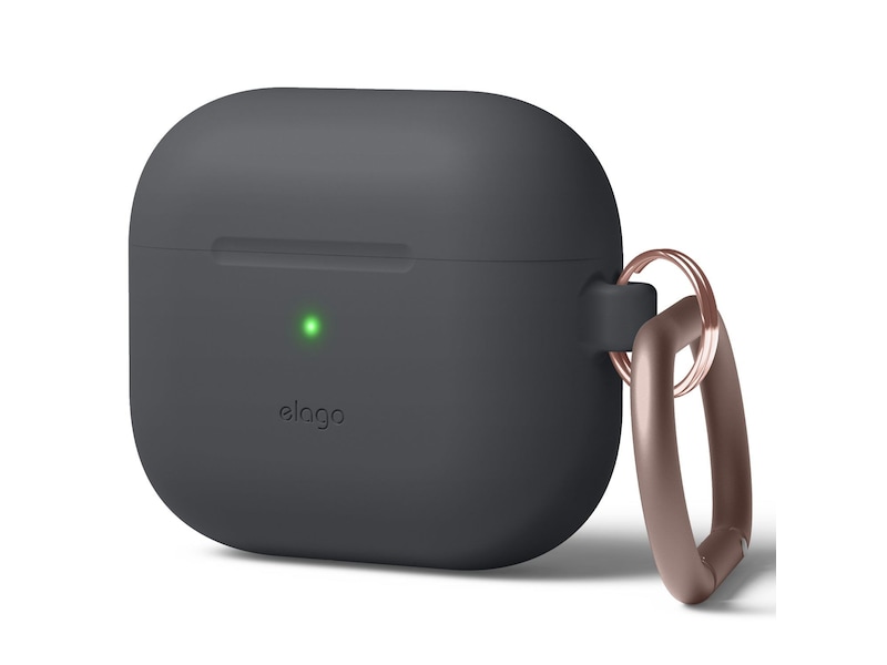 Elago Airpods 3 Silikonetui med karabinkrok (dark gray) Tilbehør