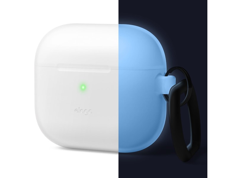 Elago Airpods 3 Silikonetui med karabinkrok (nightglow) Tilbehør