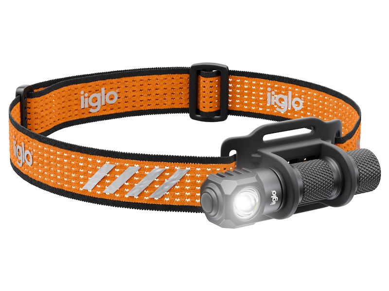 iiglo hodelykt 1000 lumen, 2-i-1 6500K Lommelykt / hodelykt