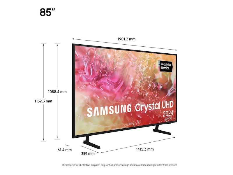 Samsung 85" DU7105 4K Crystal UHD Smart TV TU85DU7105K TV-er