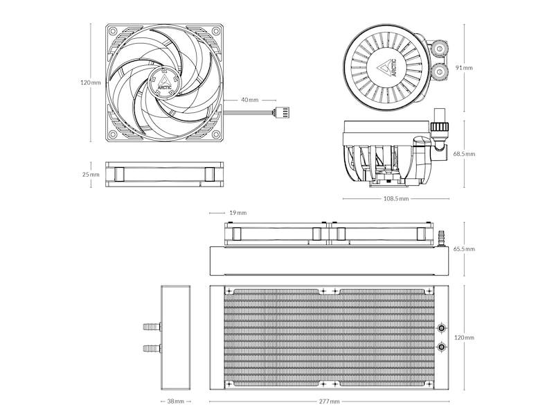 Arctic Liquid Freezer III 240 Kjøler (sort) CPU - Vannkjøling