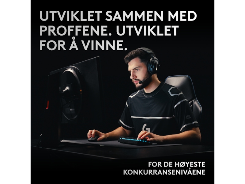 Logitech G Pro X 60 Lightspeed Tactile trådløst gamingtastatur (sort) Gaming Tastatur