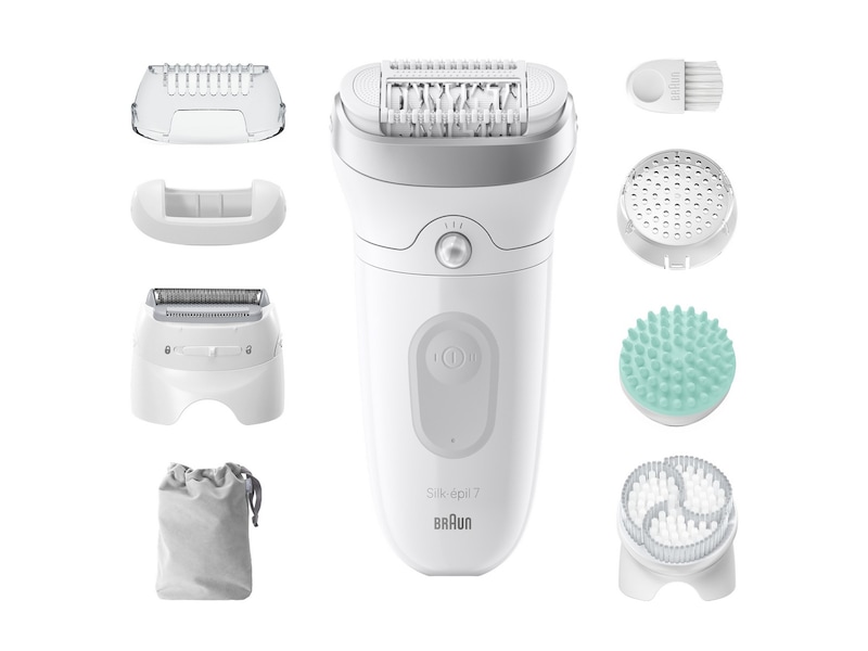 Braun Silk-épil 7 SkinSpa SE7-081 Epilator (hvit/sølv) Ladyshave