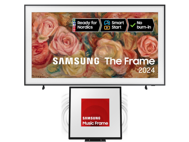 Samsung 75” The Frame 2024 TQ75LS03D + Music Frame TV-er