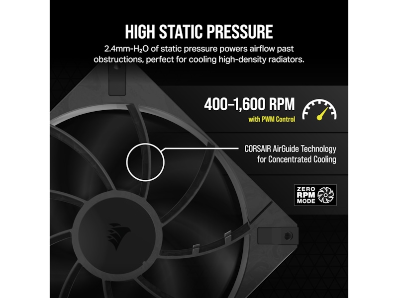 Corsair RS140 MAX PWM Thick Vifte 2pk Vifter