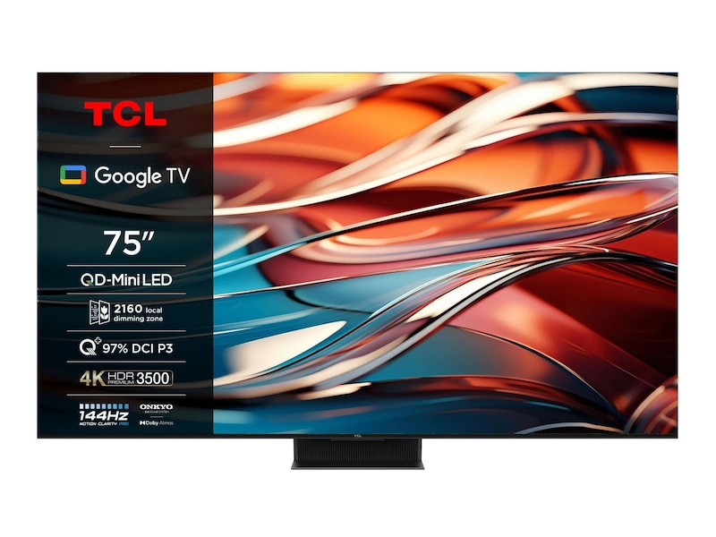 TCL 75" 75C855 QLED Pro 4K Google TV 144Hz TV-er